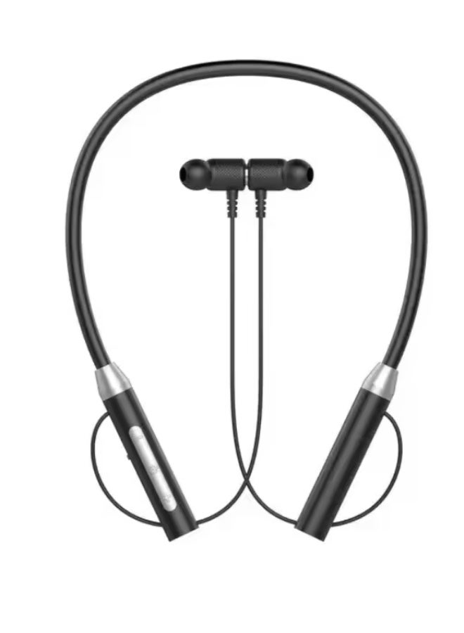 Wireless Neckband Earphones – Bluetooth 5.3 High-Definition Sound with Display, Controls, and Up to 150 Hours Playtime (Black)