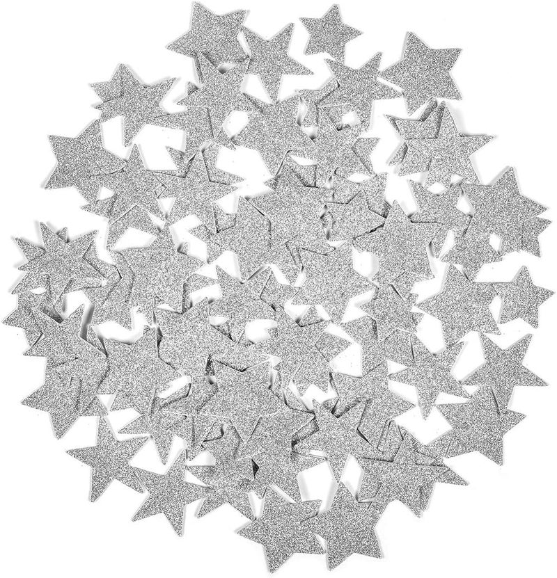 iKammo 200pcs Foam Letter Stickers Glitter Silver Star Scrapbook Stickers 200pcs Cute 3D SelfAdhensive Star Decorative Craft Stickers Junk Journal Scrapbook Stickers for DIY Arts and CraftsDaily Planner - Image 3