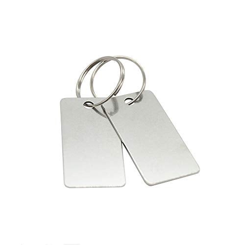 StayMax 25 Pack Rectangle Stamping Blanks Stainless Steel Blank Tags with One Hole - Image 1