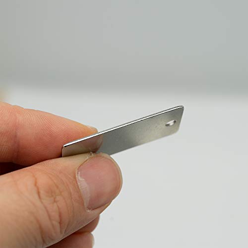 StayMax 25 Pack Rectangle Stamping Blanks Stainless Steel Blank Tags with One Hole - Image 4