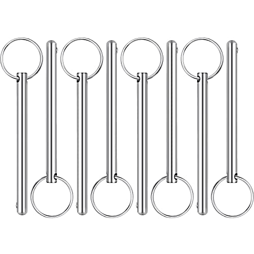 LEIFIDE Quick Release Pins for Bimini Top, Diameter 0.25 inch, Usable Length 2 x 19/25'' (70mm) Total Length 3 x 3/20'' (80mm) Bimini Top Pin Marine Hardware Stainless Steel Trailer Pin(8 Pcs) - Image 1
