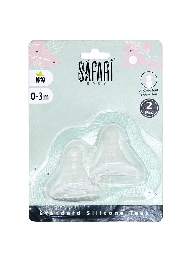 Safari - Safari feeding bottle teat standard 0-3 m, 2 pcs - Image 1