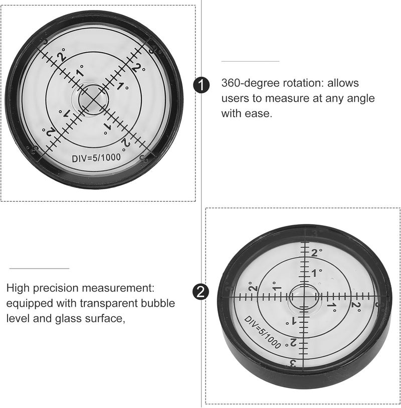High Precision Bubble Level Tool Small Acrylic Spirit Level for Rv Campers and Construction Measuring - Image 3