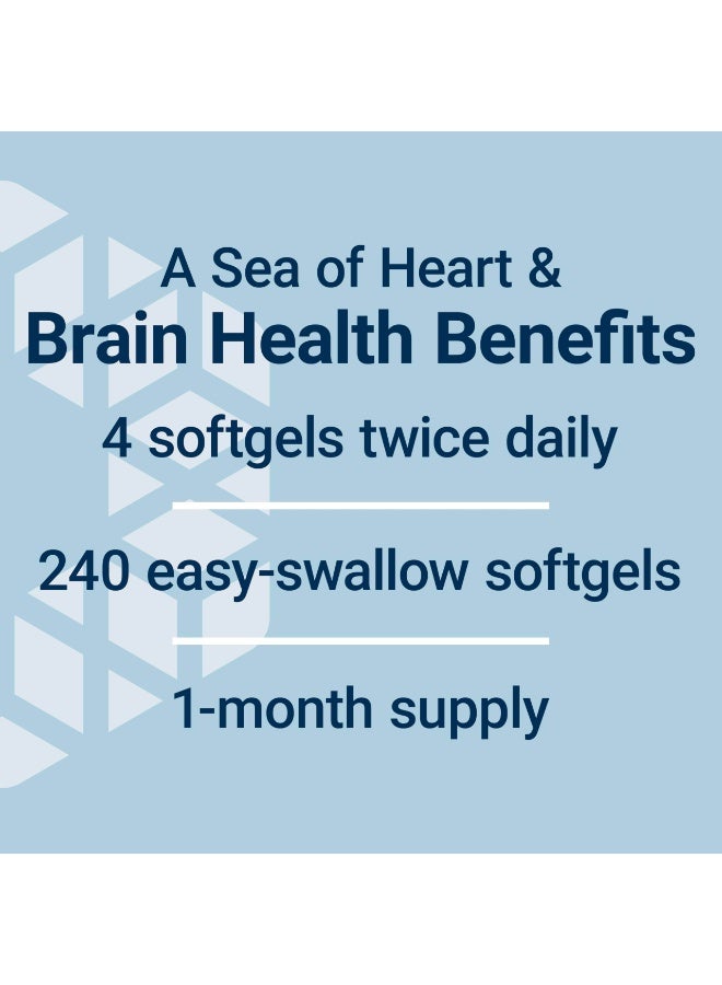 Life Extension Super Omega-3 EPA/DHA Fish Oil, Sesame Lignans & Olive Extract – Heart Health, Brain Health, Inflammation Health Support, Gluten-Free, Easy to Swallow, Non-GMO, 240 Softgels - Image 2