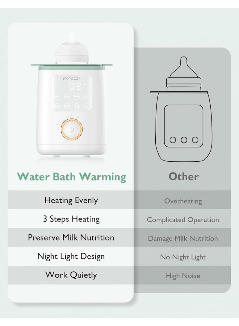 Momcozy Bottle Warmer, 9-in-1 Baby Bottle Warmer with Night Light, Accurate Temperature to Preserve Fullest Nutrients in Breast Milk, Bottle Warmers for All Bottles with Breastmilk or Formula - Image 5