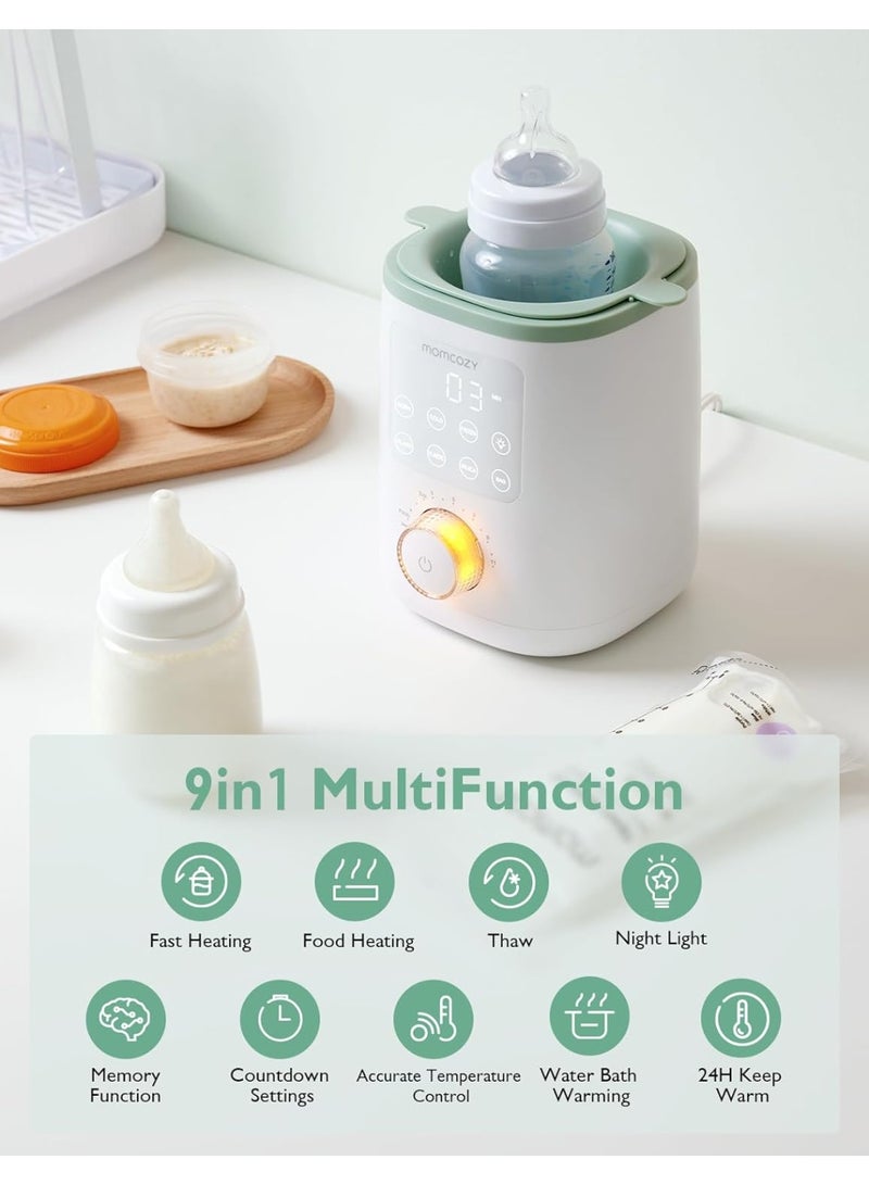 Momcozy Bottle Warmer, 9-in-1 Baby Bottle Warmer with Night Light, Accurate Temperature to Preserve Fullest Nutrients in Breast Milk, Bottle Warmers for All Bottles with Breastmilk or Formula - Image 4
