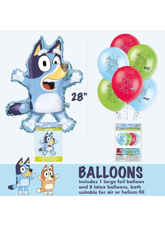 Unique Bluey Birthday Party Supplies | Bluey Party Supplies | Bluey Birthday Decorations | Bluey Party Decorations | With Bluey Balloons, Banner, Tablecover, Bluey Plates, Bluey Napkins, Button - Image 5