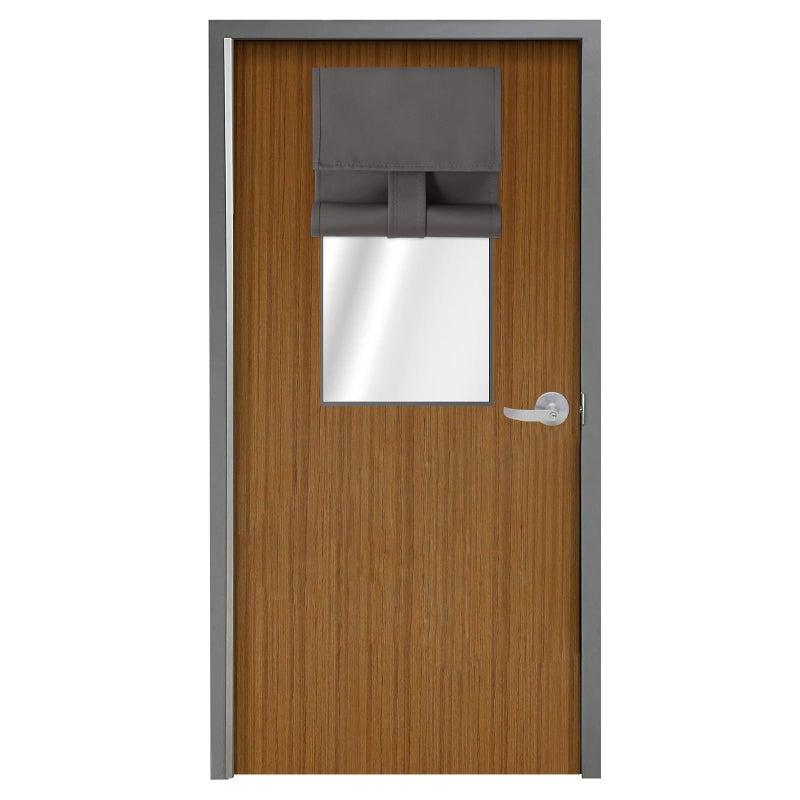 WdFour Classroom Door Window Cover  Blackout Shades for Classroom Windows  Doors No Tool Installation Room Darkening Curtains Lockdown Window Cover10W x 30L1 Panel Dark Gray