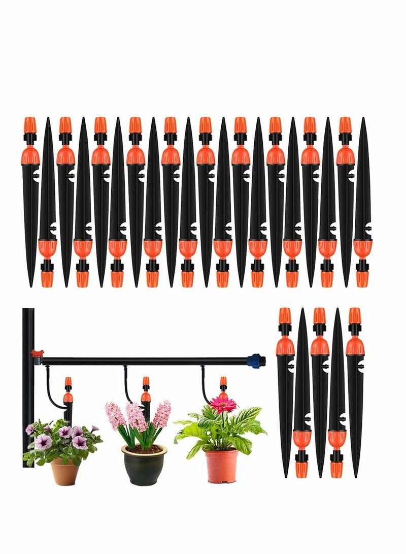 Y&D Adjustable Drip Emitters, 20 Pcs Dripping and Water Spray Dual Function Watering System Micro Flow Irrigation Kit for Vegetable Garden, Greenhouse, Pots Landscaped  - Image 1