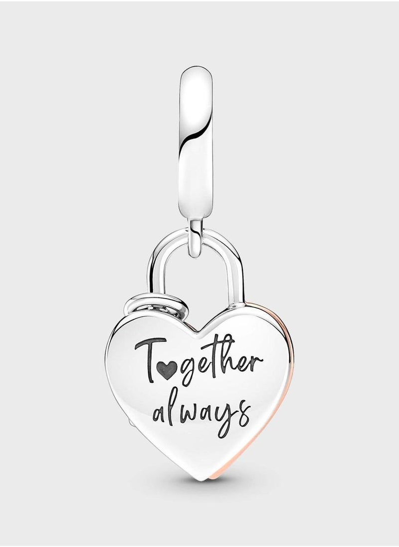PANDORA Heart Padlock Double Dangle Charm  - Image 2