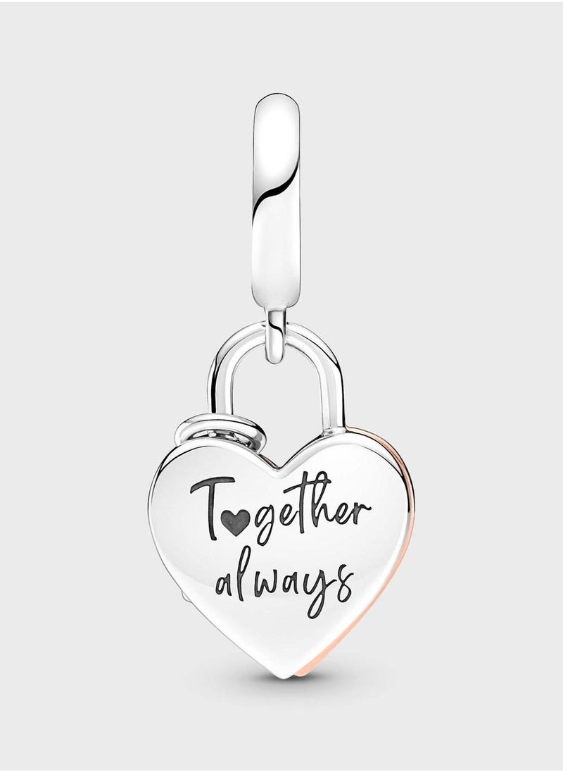 PANDORA Heart Padlock Double Dangle Charm  - Image 2