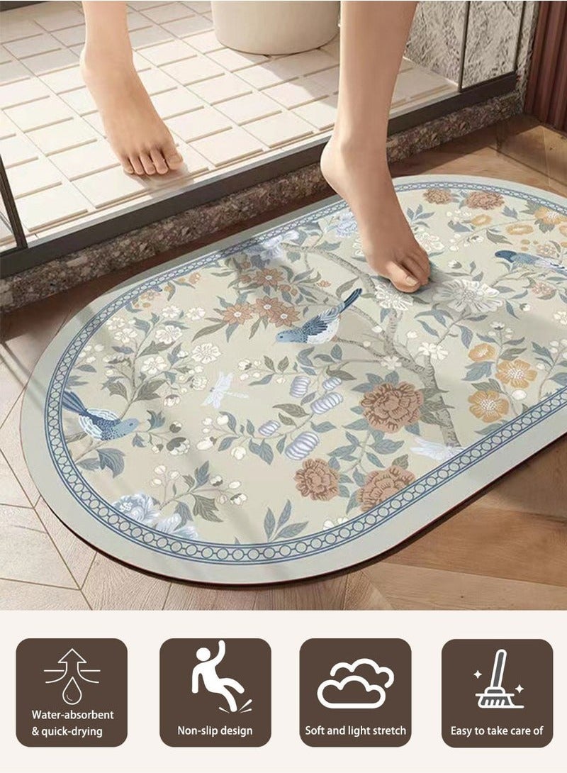 كيلا 2 عبوة سجاد حمام مانع للانزلاق، سجاد حمام (60 × 40 سم) - سجاد أرضيات سريع الجفاف، عالي الامتصاص، متين وقابل للغسل في الغسالة للاستحمام وحوض الاستحمام والمرحاض وأرضيات الحمام - Image 2