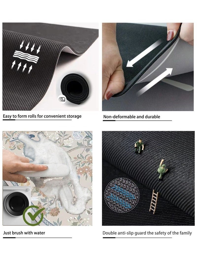 كيلا 2 عبوة سجاد حمام مانع للانزلاق، سجاد حمام (60 × 40 سم) - سجاد أرضيات سريع الجفاف، عالي الامتصاص، متين وقابل للغسل في الغسالة للاستحمام وحوض الاستحمام والمرحاض وأرضيات الحمام - Image 4