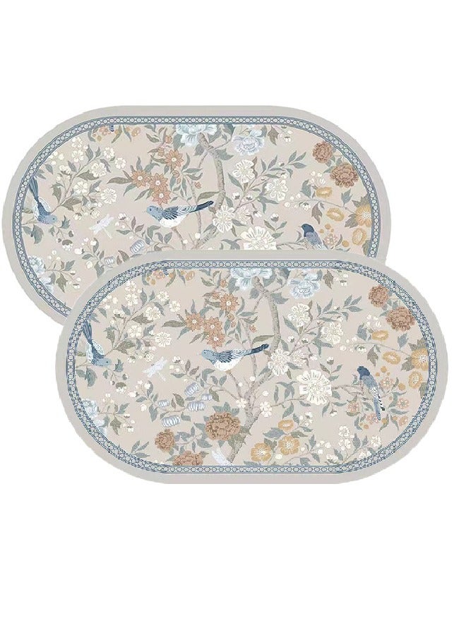 كيلا 2 عبوة سجاد حمام مانع للانزلاق، سجاد حمام (60 × 40 سم) - سجاد أرضيات سريع الجفاف، عالي الامتصاص، متين وقابل للغسل في الغسالة للاستحمام وحوض الاستحمام والمرحاض وأرضيات الحمام - Image 1