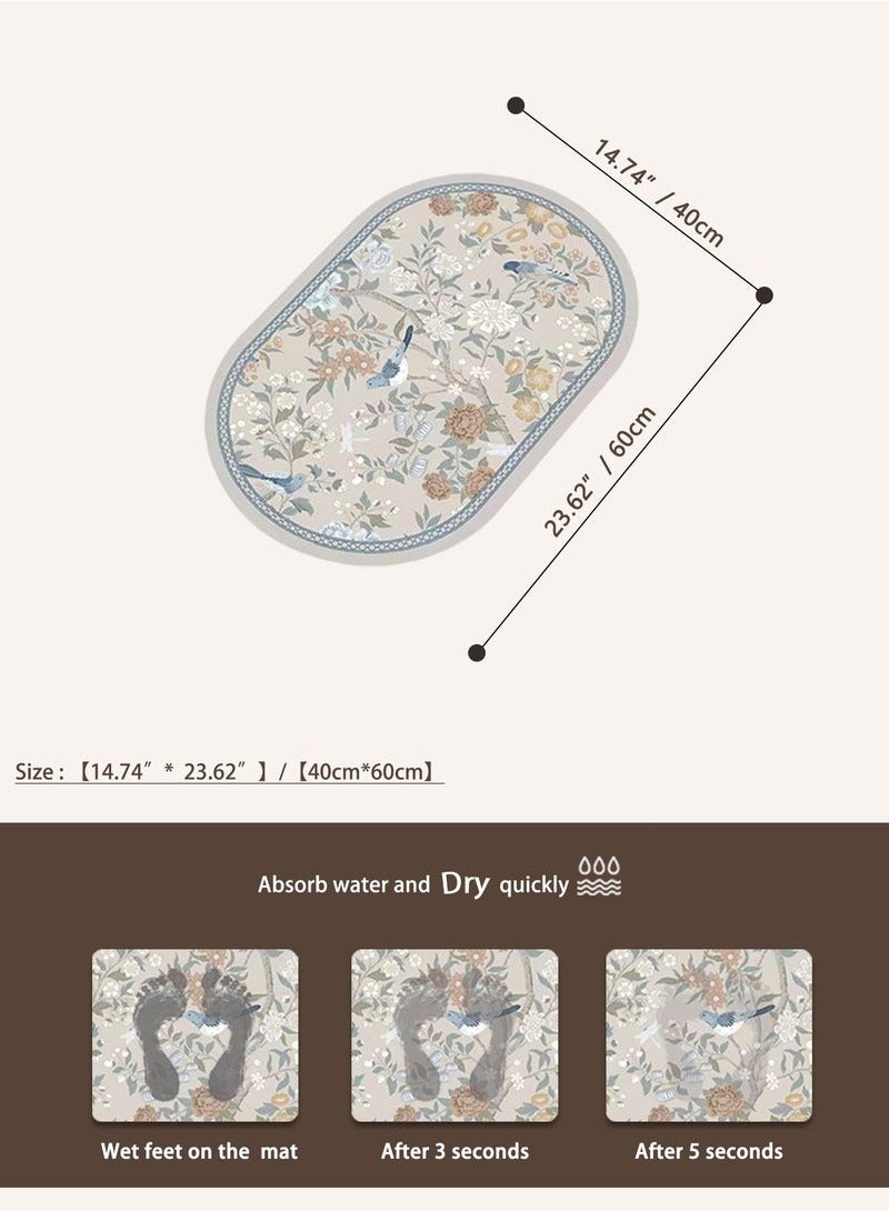 كيلا 2 عبوة سجاد حمام مانع للانزلاق، سجاد حمام (60 × 40 سم) - سجاد أرضيات سريع الجفاف، عالي الامتصاص، متين وقابل للغسل في الغسالة للاستحمام وحوض الاستحمام والمرحاض وأرضيات الحمام - Image 5