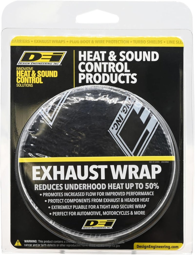 Design Engineering 010099 Black 2" x 25' Exhaust Heat Wrap - Image 2