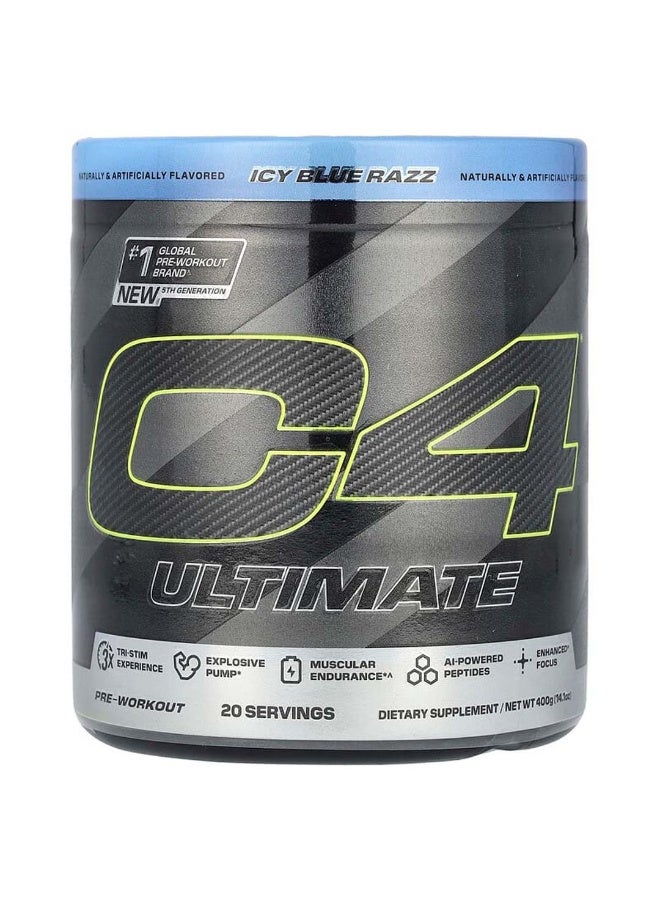 C4 Cellucor, C4 Ultimate, Pre-Workout, Icy Blue Razz, 14.1 oz (400 g) - Image 1