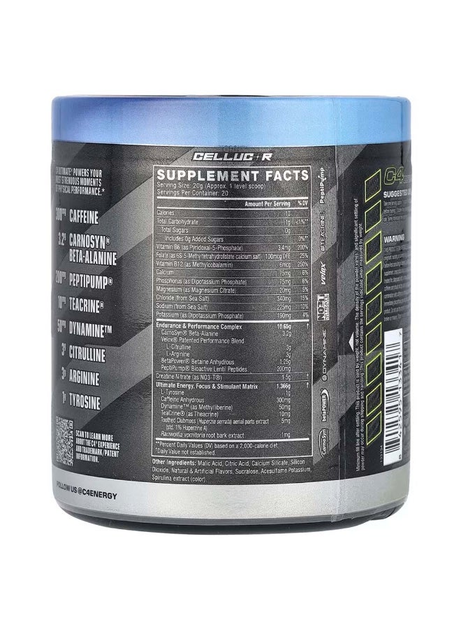 C4 Cellucor, C4 Ultimate, Pre-Workout, Icy Blue Razz, 14.1 oz (400 g) - Image 2