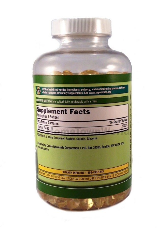 Kirkland Signature - Vitamin E 400 Iu 500 Softgels Supports Healthy Immune - Image 1