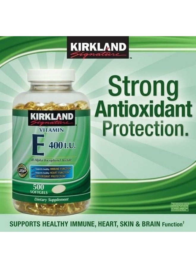 Kirkland Signature - Vitamin E 400 Iu 500 Softgels Supports Healthy Immune - Image 1