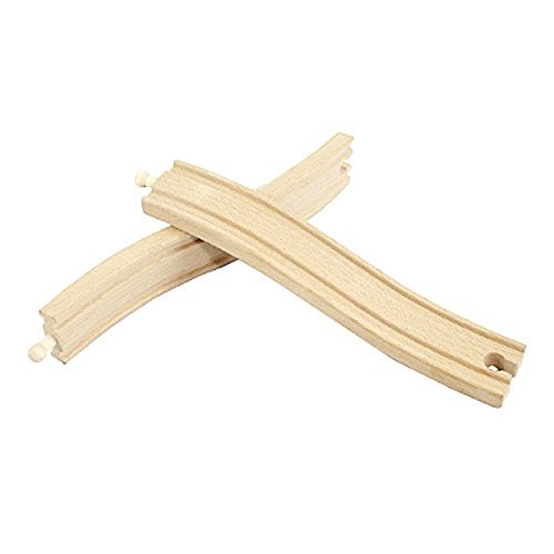 OrgMemory Wooden Train Bridges, Crossing Track Bridge, Wooden Train Track Accessories, Wood Train Tracks, Train Tracks Compatible with All Major Brands, Wood Toys for Girls & Boys - Image 5