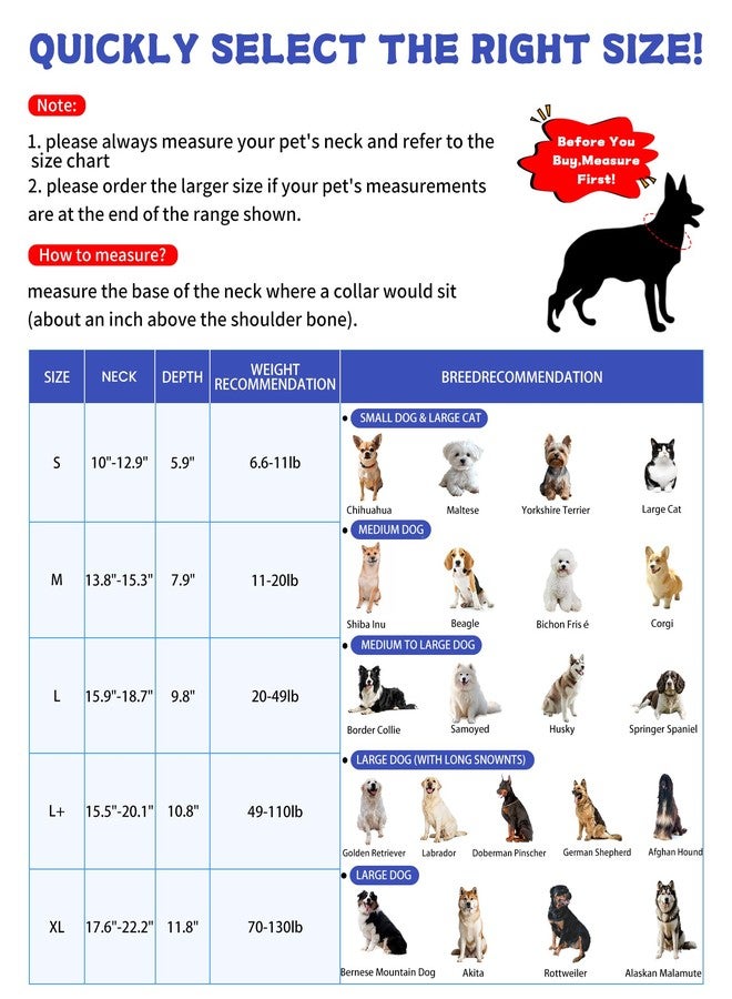 mosago Soft Dog Cone Collar After Surgery Alternative for Dogs to Stop Licking, Comfort Collars for Large/Medium/Small Pet/Cat, Comfortable Elizabethan Neuter Recovery E Cones of Shame Neck & Head Ecollars - Image 3