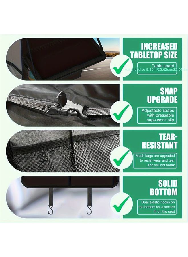 Gray Car Back Seat Storage Bag With Tablet Holder And 9 Pockets Universal Fit - Image 4