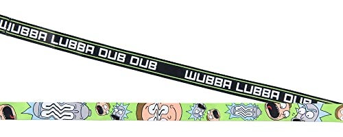 Bioworld Rick and Morty Wubba Wubba Lanyard with ID Holder Rubber Charm and Sticker, Breakaway Clasp - Image 2