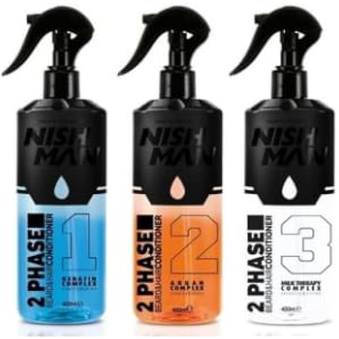 NISHMAN 2 PHASE CONDITIONER 400 ML - PERFECT MOISTURISING AND STYLING FOR ALL HAIR TYPES - CARE, SHINE AND RELAXATION IN ONE (ARGAN COMPLEX) - Image 2