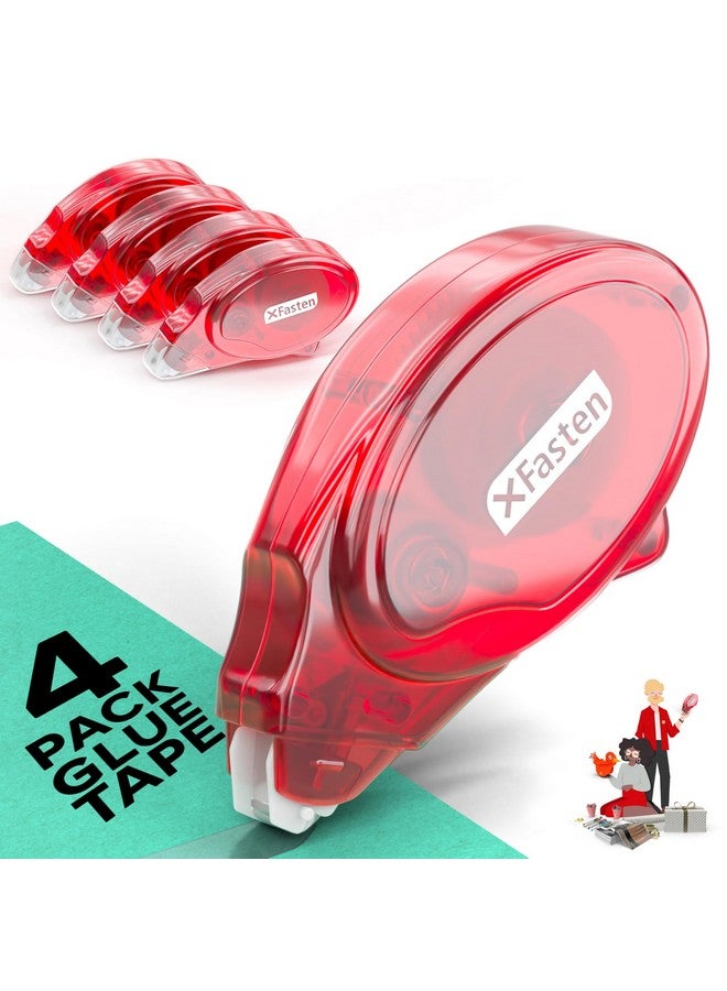 XFasten Adhesive Roller For Scrapbooking 8Mm X 30Ft 4Pack Double Sided Glue Tape Roller Scrapbook Supplies For Adults Photo Tape For Scrapbooking - Image 1