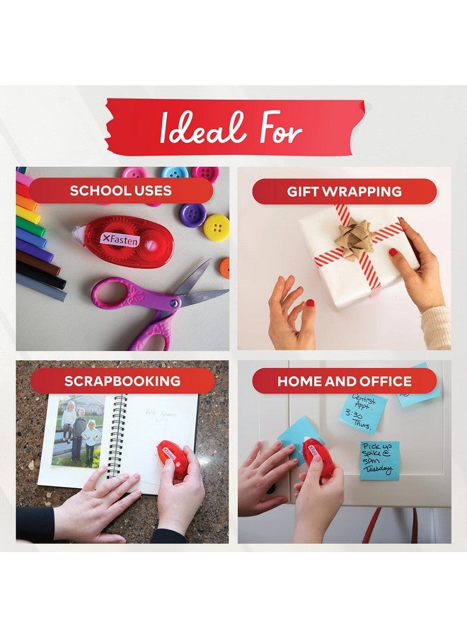 XFasten Adhesive Roller For Scrapbooking 8Mm X 30Ft 4Pack Double Sided Glue Tape Roller Scrapbook Supplies For Adults Photo Tape For Scrapbooking - Image 4