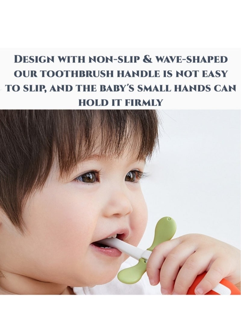 Baby Care Training Toothbrush with Safety Guard, Ultra Soft Baby Toothbrush for Toddler to Kids, BPA Free, FDA Certified Stage 3 Toothbrush 36+ Months Old Kids Toothbrush Pink - Image 3