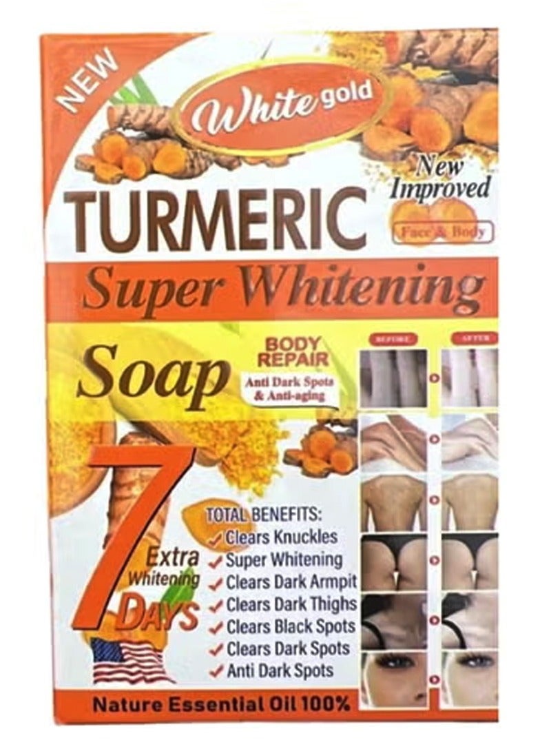 White Gold Turmeric Super Whitening Soap Body Repair 135 gm