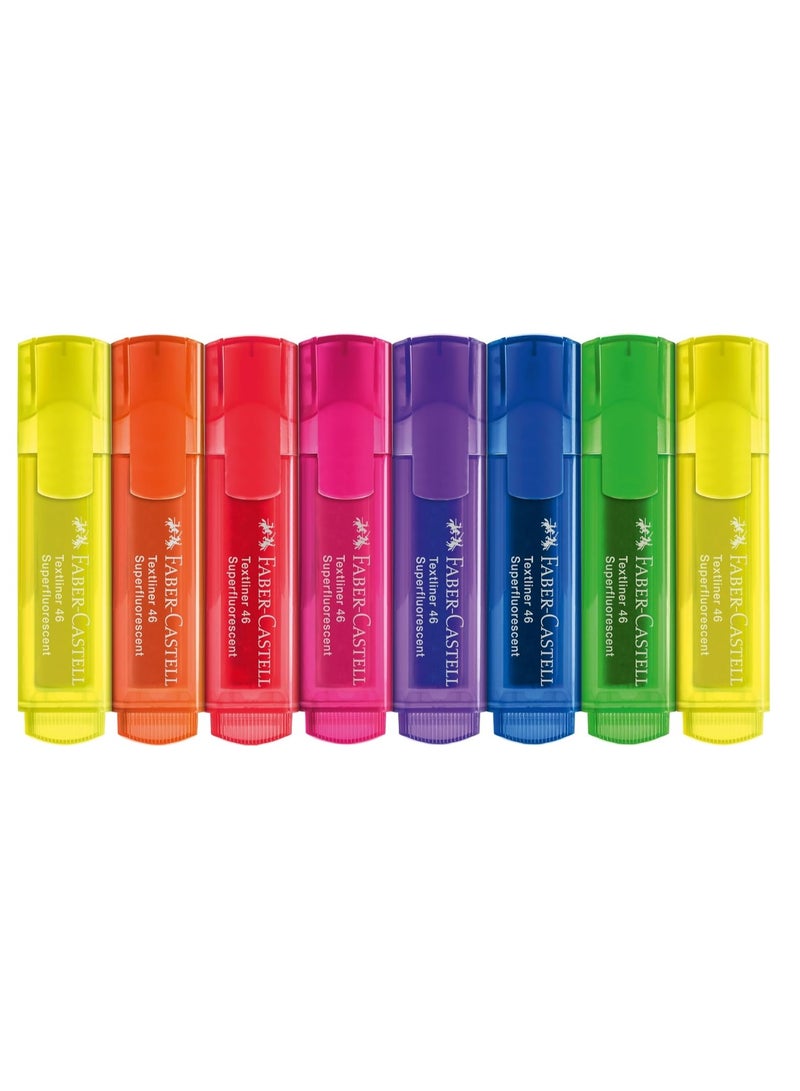 Faber Castle Faber-Castell Textliner Highlighters, Pack of 8, Neon Colours - Image 2