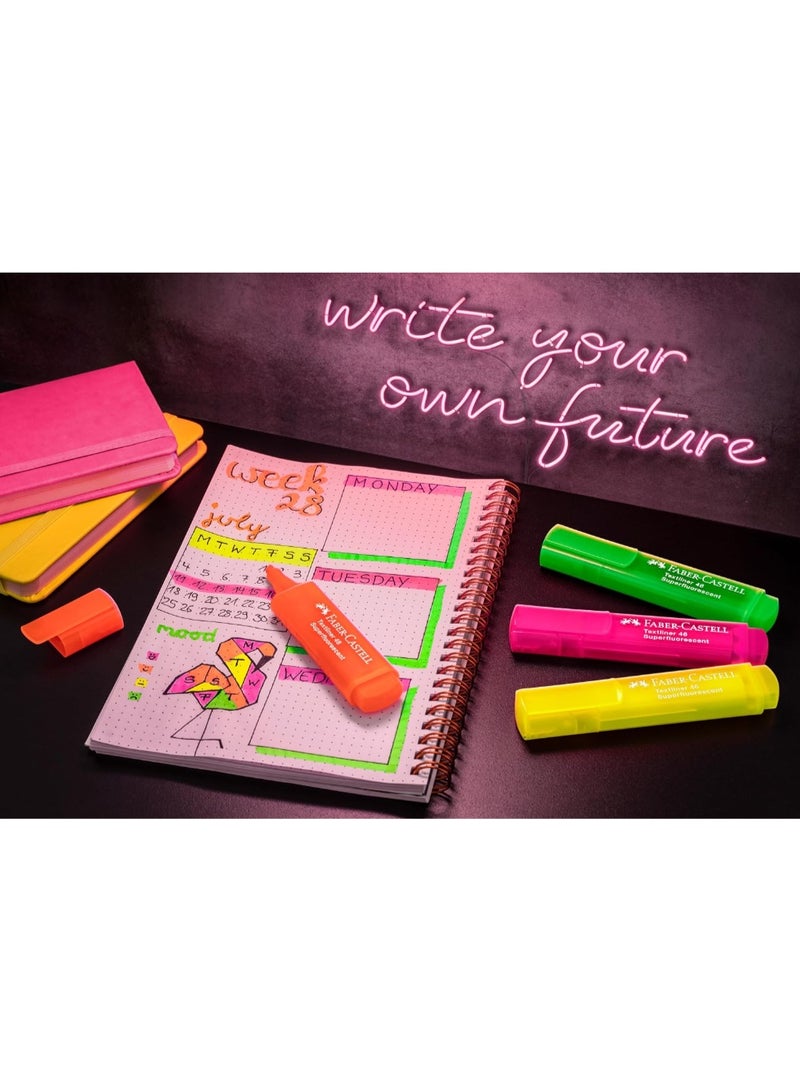 Faber Castle Faber-Castell Textliner Highlighters, Pack of 8, Neon Colours - Image 3