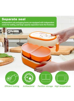 KASTWAVE Bento Box Adult Lunch Box Stackable 56OZ Bento Boxes for Adults Lunch Containers Leak Proof Adult Bento Box with Removable Compartments Bento Box Lunch Box Microwave Safe  - Image 4