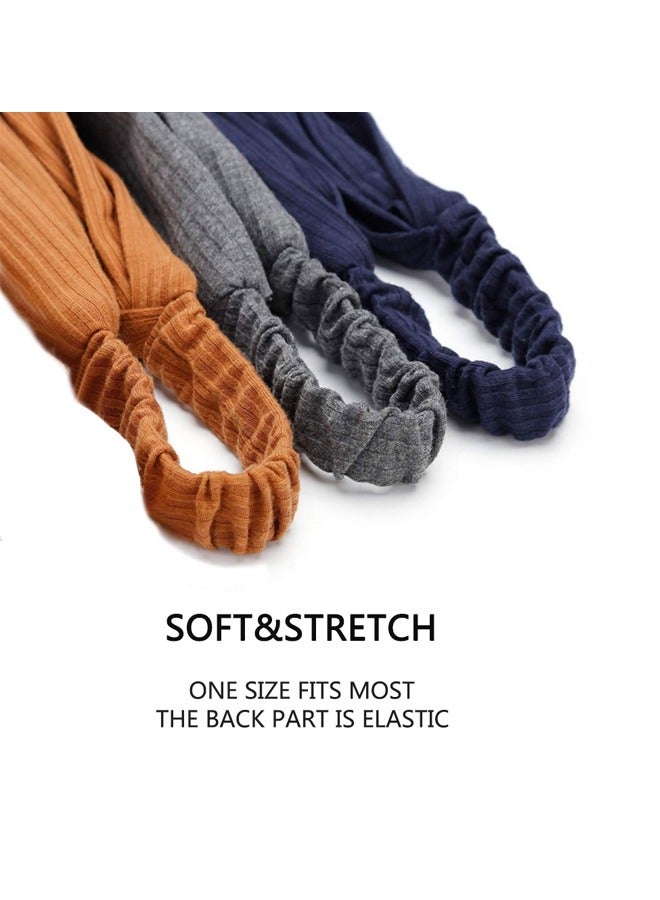 GUSGU 6 Pack Boho Headbands for Women Non Slip Twist Knot Head Bands Headwraps for Wigs Cute Hair Bands Stretchy Fashion Summer Hair Accessories - Image 3