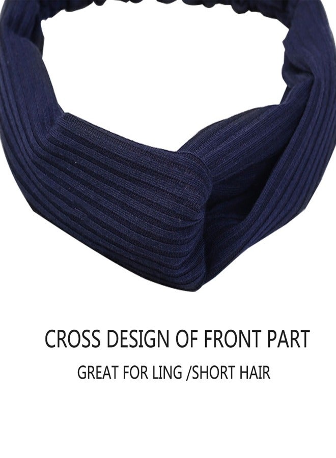 GUSGU 6 Pack Boho Headbands for Women Non Slip Twist Knot Head Bands Headwraps for Wigs Cute Hair Bands Stretchy Fashion Summer Hair Accessories - Image 4