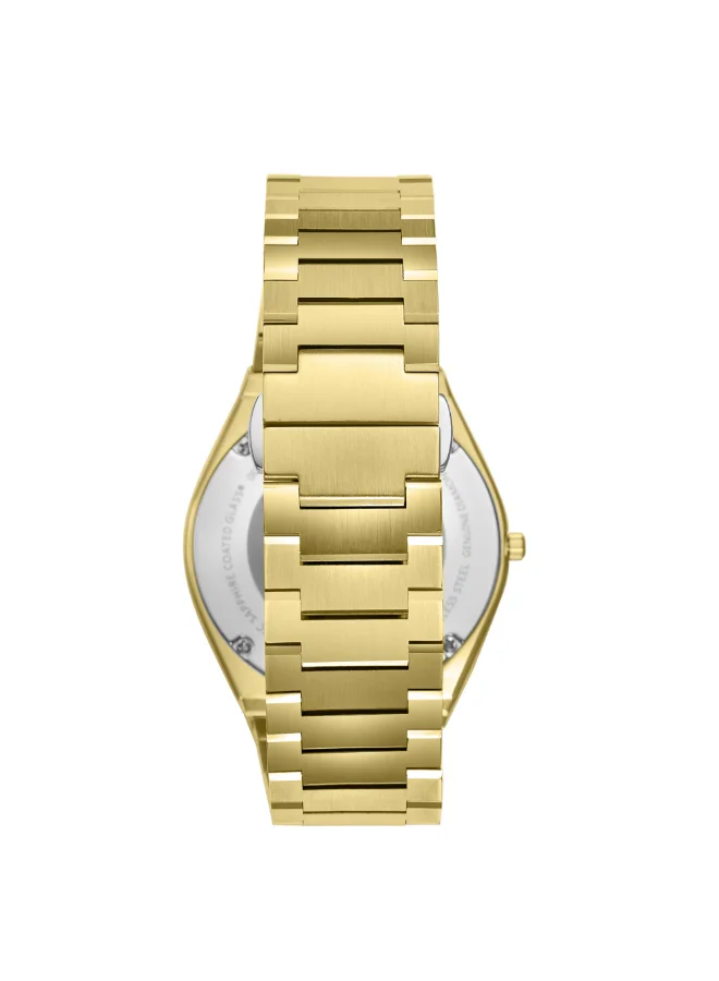 بيفرلي هيلز بولو كلوب BEVERLY HILLS POLO CLUB BP3667X.130 Men Analog Display Watch & Metal Strap Gold
