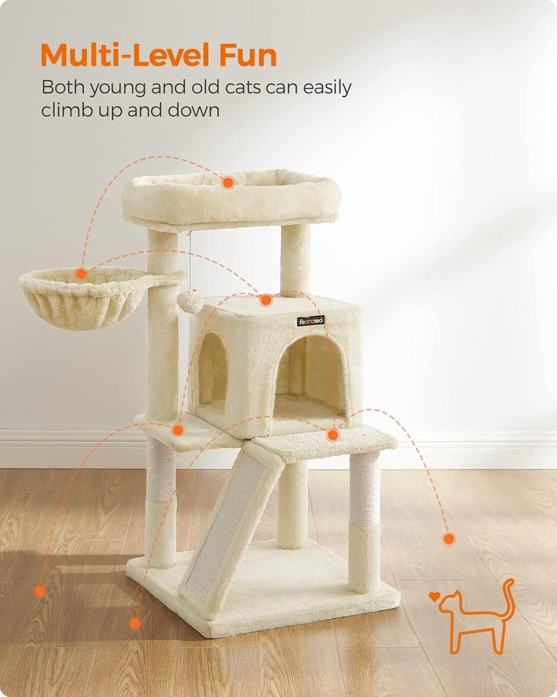 Cat Tree, Cat Tree with Large Platform, Beige PCT51M - Image 3