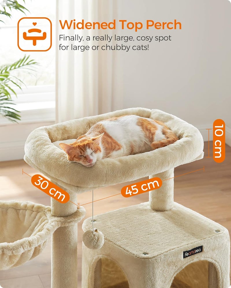 Cat Tree, Cat Tree with Large Platform, Beige PCT51M - Image 4