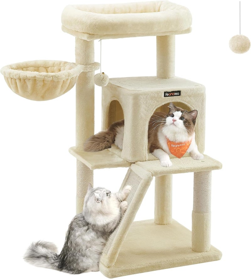 Cat Tree, Cat Tree with Large Platform, Beige PCT51M - Image 1