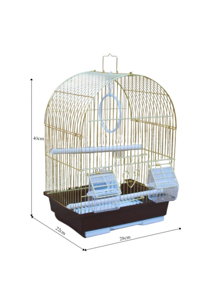 Generic Gold metal cage for small birds  - Image 2