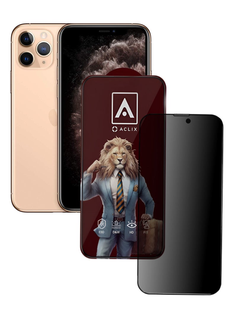 ACLIX Antistatic ESD Dustproof Premium Quality High Definition Tempered Glass Screen Protector Designed For  iPhone 11 Pro Max - Image 1