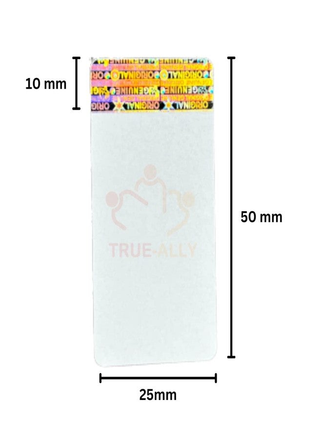 True-Ally 50x25 Holographic Chromo Barcode Label - 2 x 1 inch - 50mm x 25mm - 2 Ups - 2000 Labels/Roll - Genuine Original Siver Hologram Barcode Sticker (2 Roll Per Pack (4000 Labels)) - Image 2