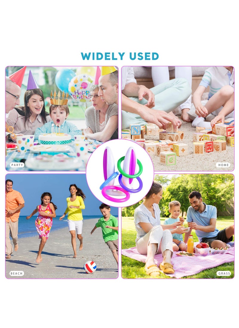 KASTWAVE Inflatable Bunny Ring Toss Game, Rabbit Ears Ring Toss Party Games Inflatable Toys Gift for Kid Family School Party Favor Indoor Outdoor Toss Game 3 Pack  - Image 4