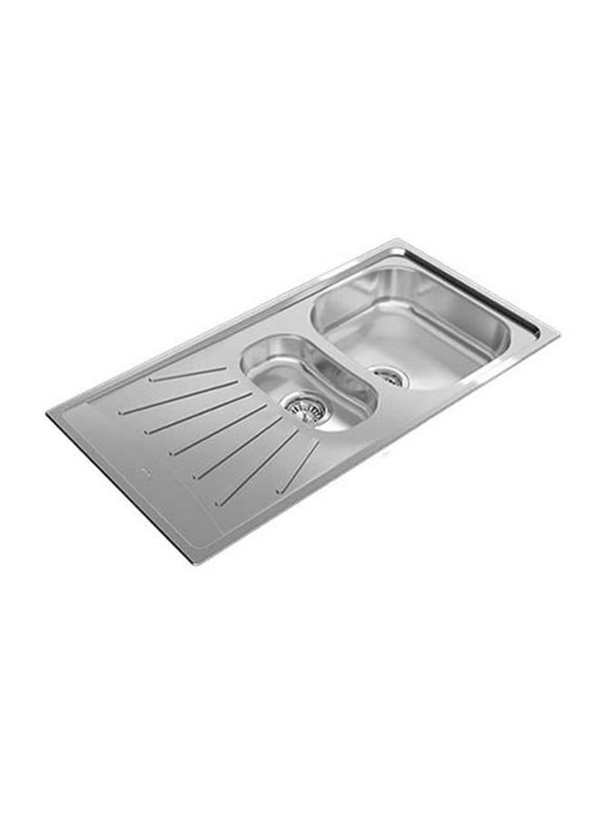 TEKA Starbright 60 E-Xn 1½B 1D Inset Reversible 1 Bowl 1 Drainer  Sink With Matt Finish Stainless Steel 980x500x160mmmm - Image 3