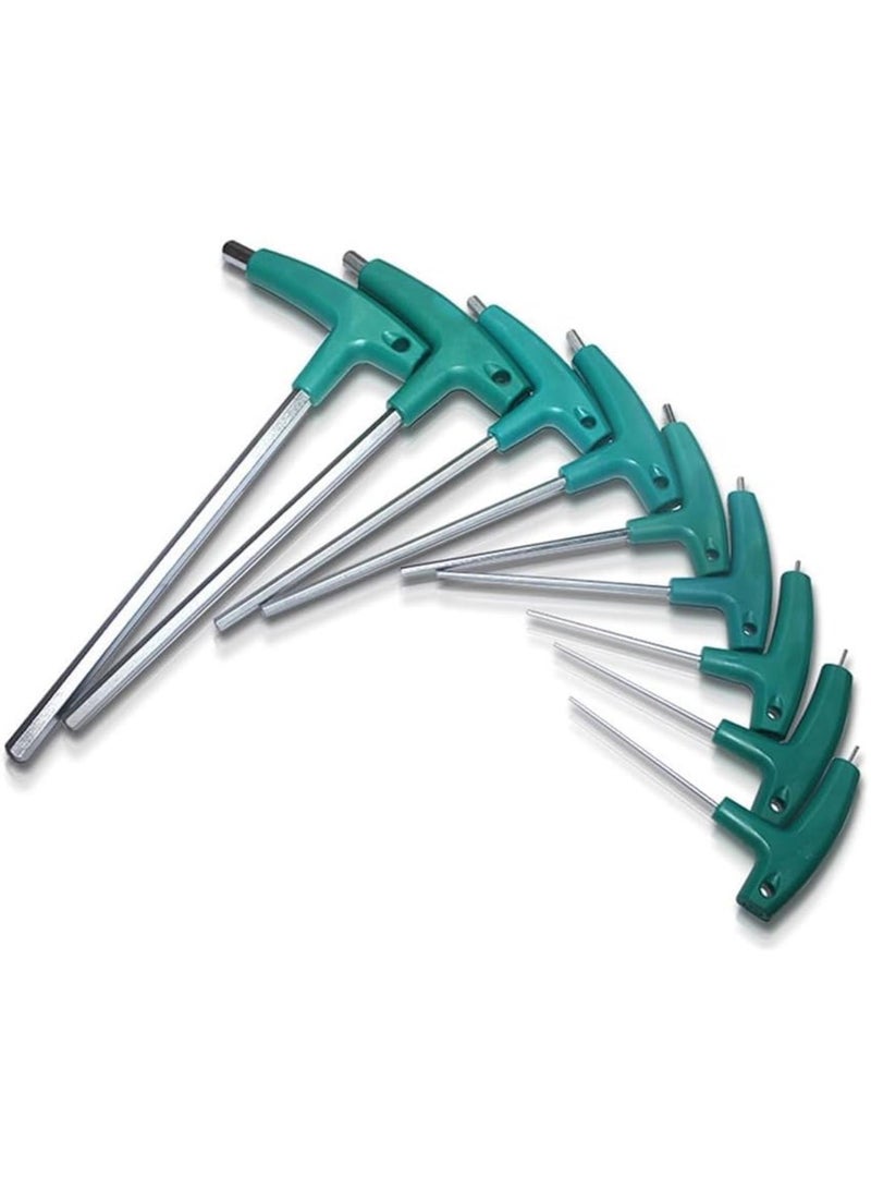 GGOOT 9PCS kit Hardware Hexagon Socket T Screw nut Wrench T Handle with Storage Bag forging Tool  - Image 1