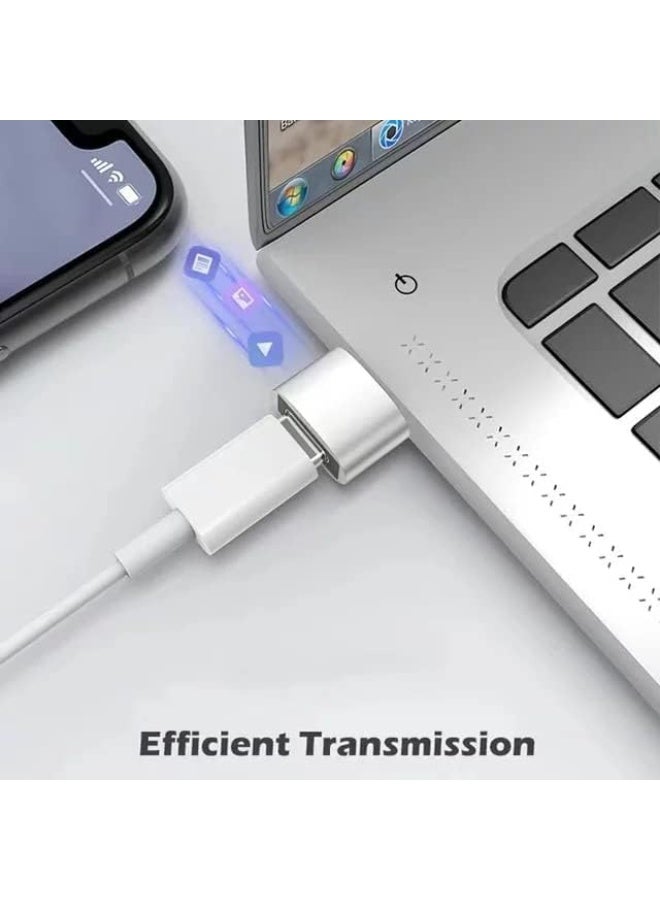 2-in-1 USB C to USB A Adapter Set, Type-C Female to USB-A Male Converter, Black - Image 2