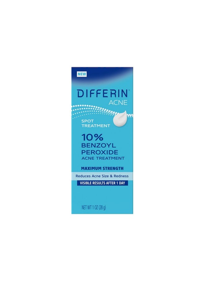 differin Differin Acne Spot Treatment with 10% Benzoyl Peroxide, Maximum Strength OTC Acne Treatment, Fast Acting Spot Treatment for Face, 1 oz  - Image 2